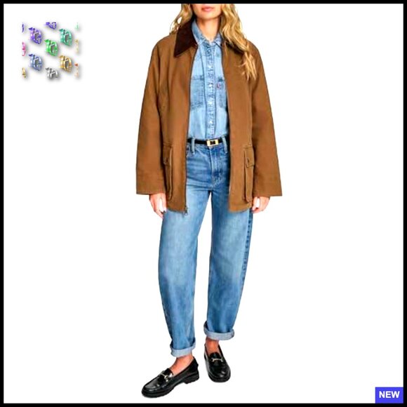 Cotton Barn Jacket Classic Utility Chic Lightweight Layer Transitional Weather - Picture 2 of 6